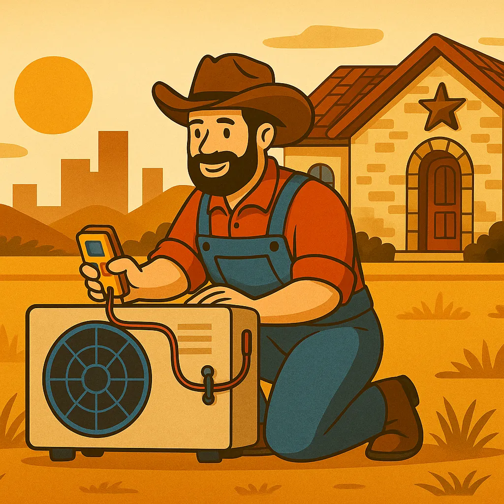 HVAC Cowboy fixing equipment